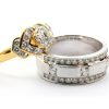 Golden silver wedding rings
